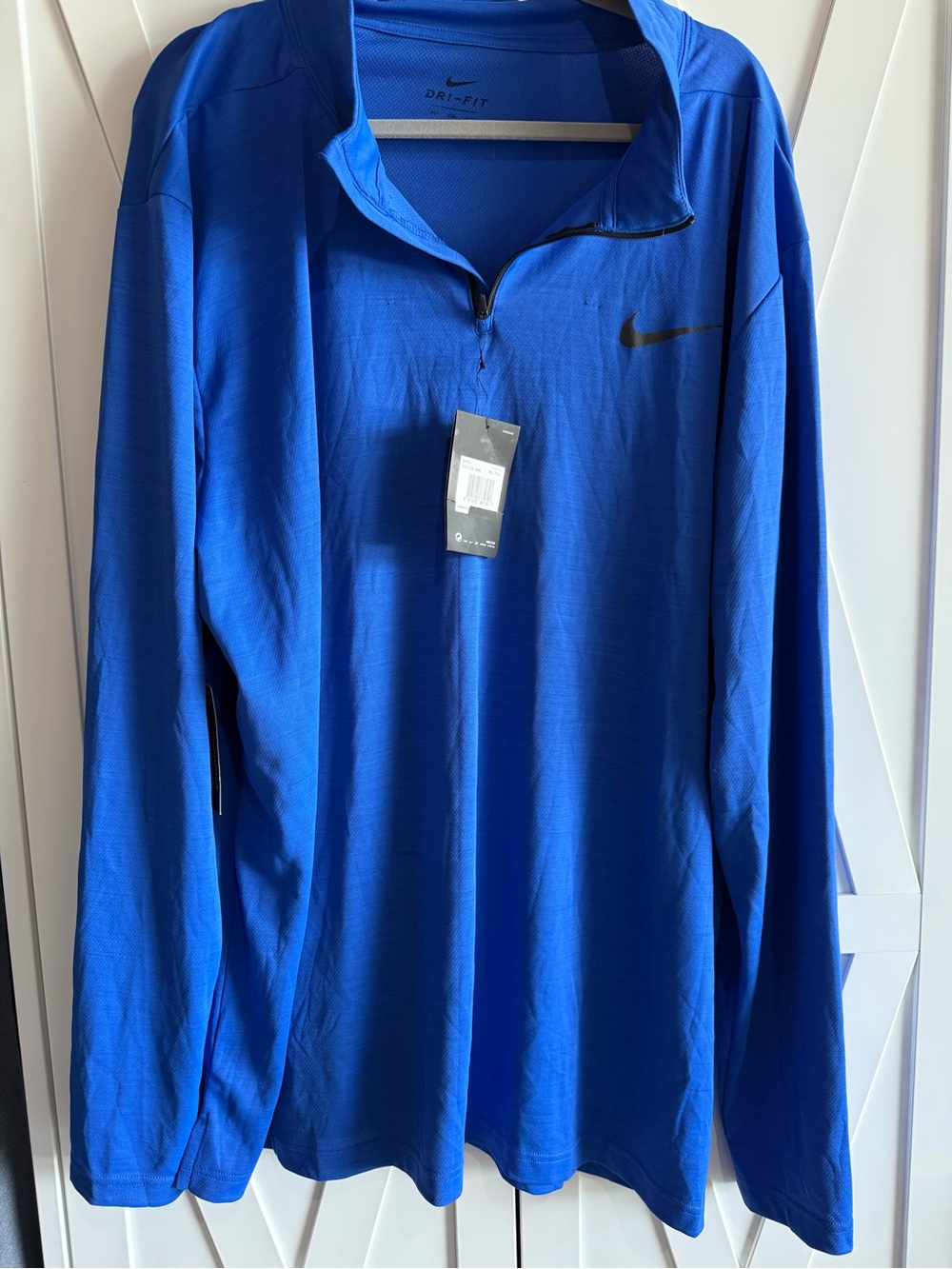 Nike Blue Dri-FIT Athletic Top with Black Swoosh